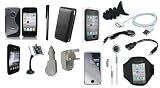 Case Cover Car Charger Car Holder 16 Item Accessory Pack for Iphone 4S: iPhone Accessories