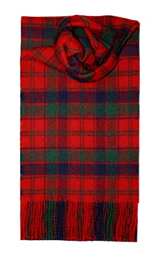 Lochcarron Red Robertson Tartan Lambswool Scarf