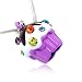 Small Purple Crystal Cupcake Charm Necklace