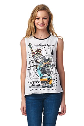 [The Classic Brand] White New York Scape Tank Top Small