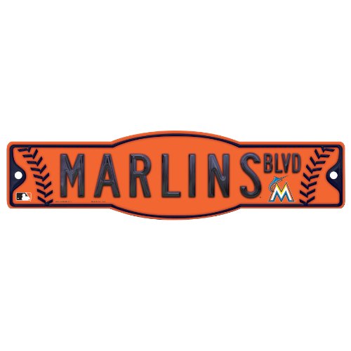 MLB Miami Marlins 4.5-by-17 Inch Sign