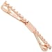 Rose Gold Plated Mens Collar Clip Bar Twisted Wire Design 2 3/8