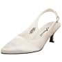 Annie Shoes Women's April Slingback Pump,Ivory Satin,12 M US