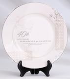Roman 40th Wedding Anniversary 9 inch Plate with stand 60674