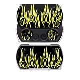 Yellow Neon Flames Design Decal Skin Sticker for the Sony PSP Go