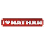  I LOVE NATHAN  STREET SIGN NAME