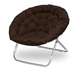 Urban Shop Oversized Saucer Chair, Brown [並行輸入品]