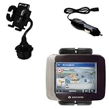 Navigon 5100 Auto Cup Holder with Car Charger - Uses Gomadic TipExchange