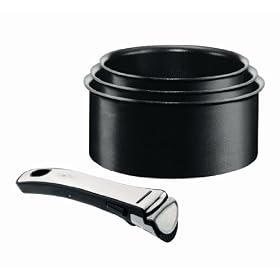 Tefal - L3559502 - Ingenio 4 - Lot de 3 Casseroles + 1 Poign�e - Aluminium - Diam�tre: 16 / 18 / 20 cm