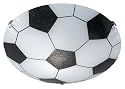 Trio-Leuchten 6160011-00 Deckenleuchte -Fussball- 1xE27 max. 60W D:30cm Glas opal weiß/schwarz