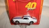 JOHNNY LIGHTNING R5 WHITE WITH RACING BLUE STRIPS 1967 PONTIAC FIREBIRD DIE-CAST