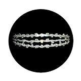 Bling Jewelry Triple Rows of Round and Leaf Crystals Bridal Tiara Headband