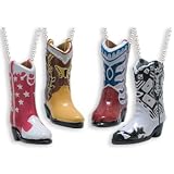 Hand Painted Western Cowboy Boot Pendant by MyJewelThief.com