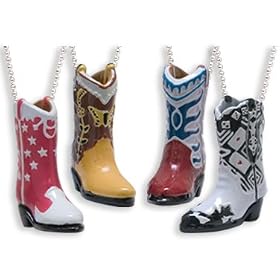 Hand Painted Western Cowboy Boot Pendant by Western Earrings