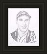 Cleveland Indians Framed Bob Feller Cleveland Indians Lithograph MLB Baseball