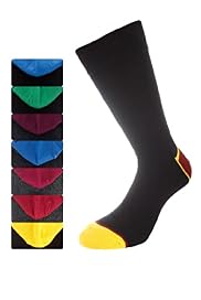 7 Pairs of Cotton Rich Freshfeet™ Contrast Heel & Toe Socks with Silver Technology