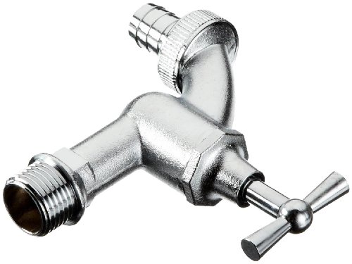 Profigarden 121MCHP Auslaufhahn Messing verchromt 1/2" mit Schlauchst&uuml;ck