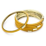Beyond Rings Camel Leather Bracelet Set Of 6
