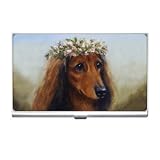 Limited Edition Violano Business Card Holder Dachshund Victorian Flower