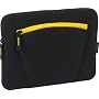 Targus Neoprene Slipskin Peel Netbook Slip Case with Accessory Pocket Designed to Protect up to 12-Inch Widescreen Netbooks TSS125US (Black with Yellow)