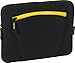 Targus Neoprene Slipskin Peel Netbook Slip Case with Accessory Pocket Designed to Protect up to 12-Inch Widescreen Netbooks TSS125US (Black with Yellow)