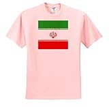 InspirationzStore Flags - Flag of Iran - Iranian green white red stripes with Islamic Allah emblem - Muslim world Arab country - T-Shirts - Youth Light-Pink-T-Shirt Small(6-8)