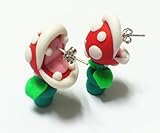 「スーパーマリオ」　パックンフラワーのピアス ハンドメイド