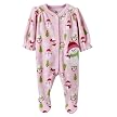 Newborn Girls' Just One Year Fleece Snowman Sleep & Play - Light Pink