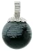 Sterling Silver 9/16" (14 mm) Snowflake Obsidian Pendant