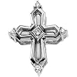 14K White Gold Diamond Unity Cross Pendant