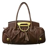Dolce & Gabbana Brown Gathered Leather Large Shoulder Bag BB1735-A1665-80039