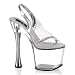 Pleaser Shoes Women��s CHARM-753, Chromed Cone Sling-Back Platform Sandal W/Rhinestone