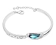 Ninabox - Wei� vergoldetes Armband/Armreif mit SWAROVSKI ELEMENTS Dazu noch eine �berraschungsgeschenk. Modechmuck Neu SKU: BAG2682B