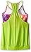 adidas Girls' Big Flow Tank, Semi Solar Slime/Dark Grey, Medium