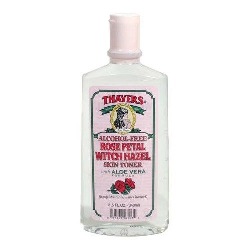 Thayer Witch Hazel AF Toner w/Aloe Vera Vitamin E, Rose Pental 12 oz
