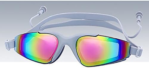 SLLY Adult Bright Swim Goggles Anti Fog Gray