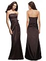 Elegantes Luxus Corsagen Empire Abendkleid, Farbe coffee