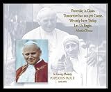 In Loving Memory (Pope John Paul II & Mother Teresa) Framed Art Poster Print - 8 X 10