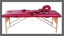 2 Foldable Portable Massage Table Bed--Red Color(PU)2.5"