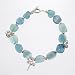 Large Blue Fluorite Beaded Toggle Bracelet with Silver Hills Tribe Flower and Dragonfly Charms, 7 1/2" long, #8612