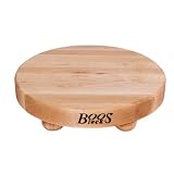John Boos 12-Inch Round Maple Cutting Board with Feet by John Boos