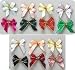 Gold Trimmed Tiny Grooming Bows with Elastic Hairband - The Perfect Touch - Bag of 25