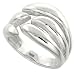 9/16 (14mm) Sterling Silver High Polished Freeform Ladies Ring