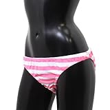 しましまパンツ はき心地良いパイル地 よこしま ピーチピンク