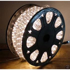 164 Feet Warm White 2 Wire LED Rope Light Decorative Christmas, Bar, Home Lighting