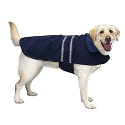 Casual Canine 24-Inch Velvet/Polyester Reflective Dog Jacket, X-Large, Navy