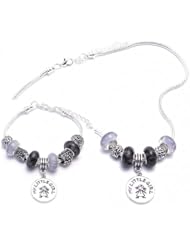 My Little Girl Charm Bracelet and Necklace Gift Set Girls Pandora Style
