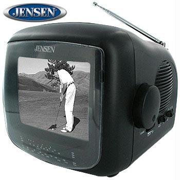 Jensen 5 Black and White Flat Screen TV and Radio Jensen 5 Black and White Flat Screen TV and Radio