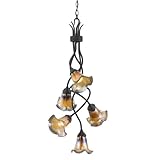 Quoizel BLDS5105IB Salamander Glass Studio Bellissimo 5-Light Chandelier, Imperial Bronze