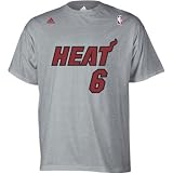 LeBron James Miami Heat Grey T-Shirt (X-Large)